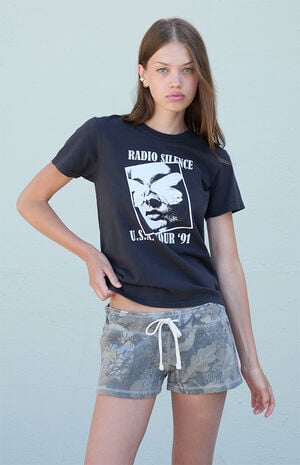 Camo Marcie Curved Sweat Shorts image number 2