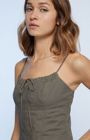 Tie Front Ruffle Tank Top image number 2