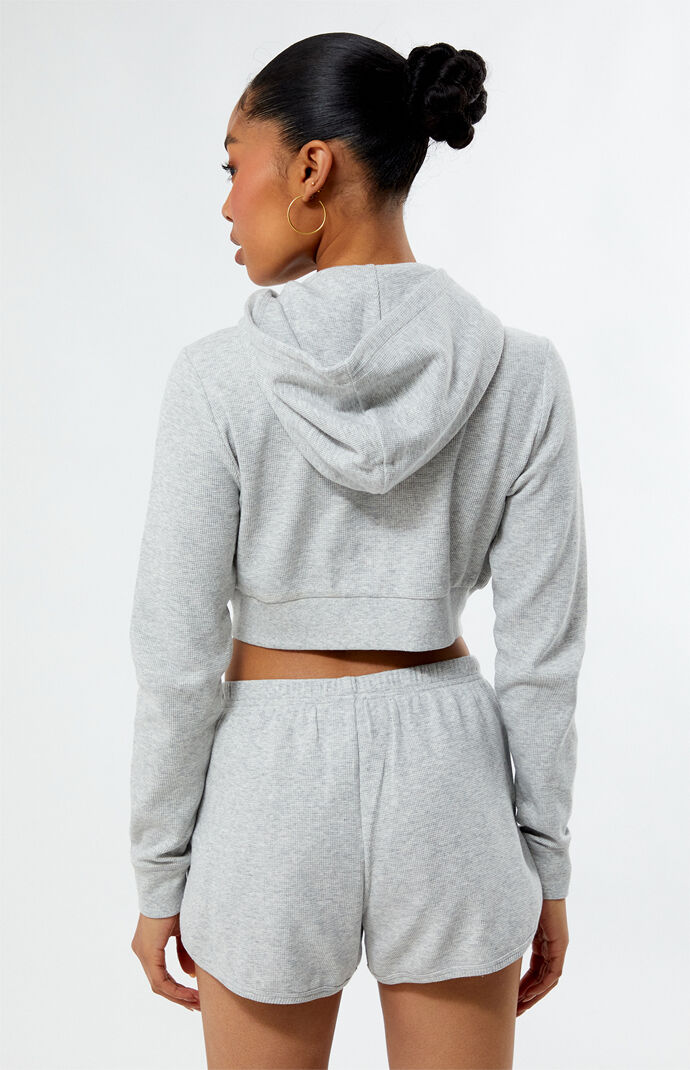PacSun Pacific Sunwear Ultra Cropped Zip Up Hoodie PacSun