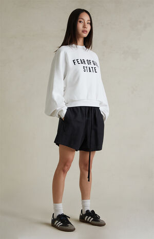 Women's Jet Black Lounge Shorts image number 2