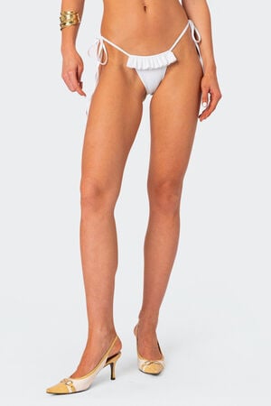 Joelle Ruffled String Bikini Bottom image number 2