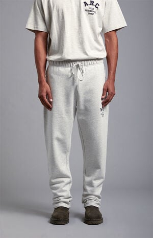 Gray&nbsp;Heavyweight Fleece Baggy Sweatpants image number 5