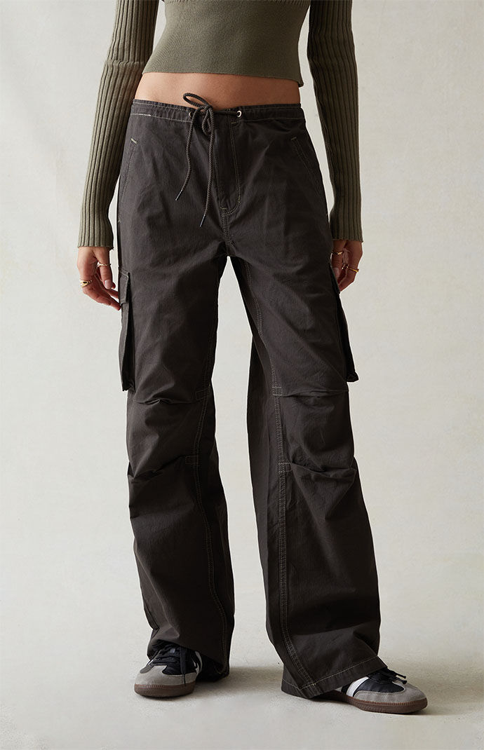 PacSun Green Low Rise Drawstring Utility Cargo Pants PacSun