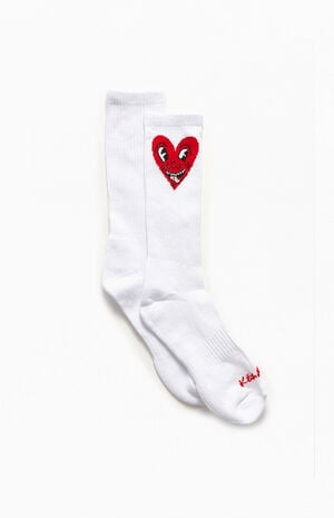 Keith Haring Heart Crew Socks image number 2
