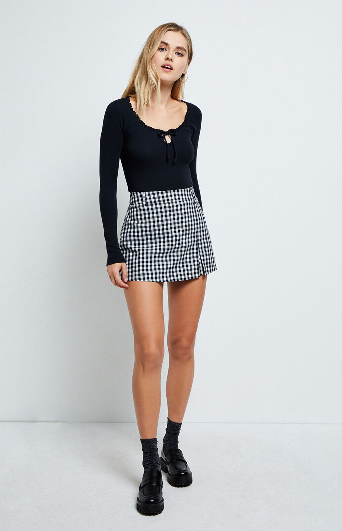 LA Hearts Gingham Skort | PacSun