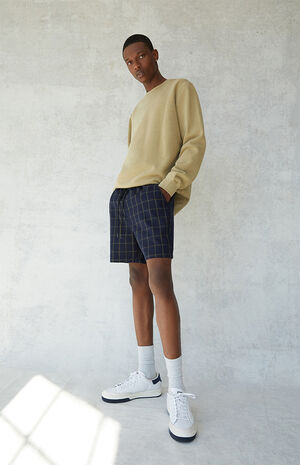 Plaid Navy Menswear Shorts Plaid Navy Menswear Shorts image number null