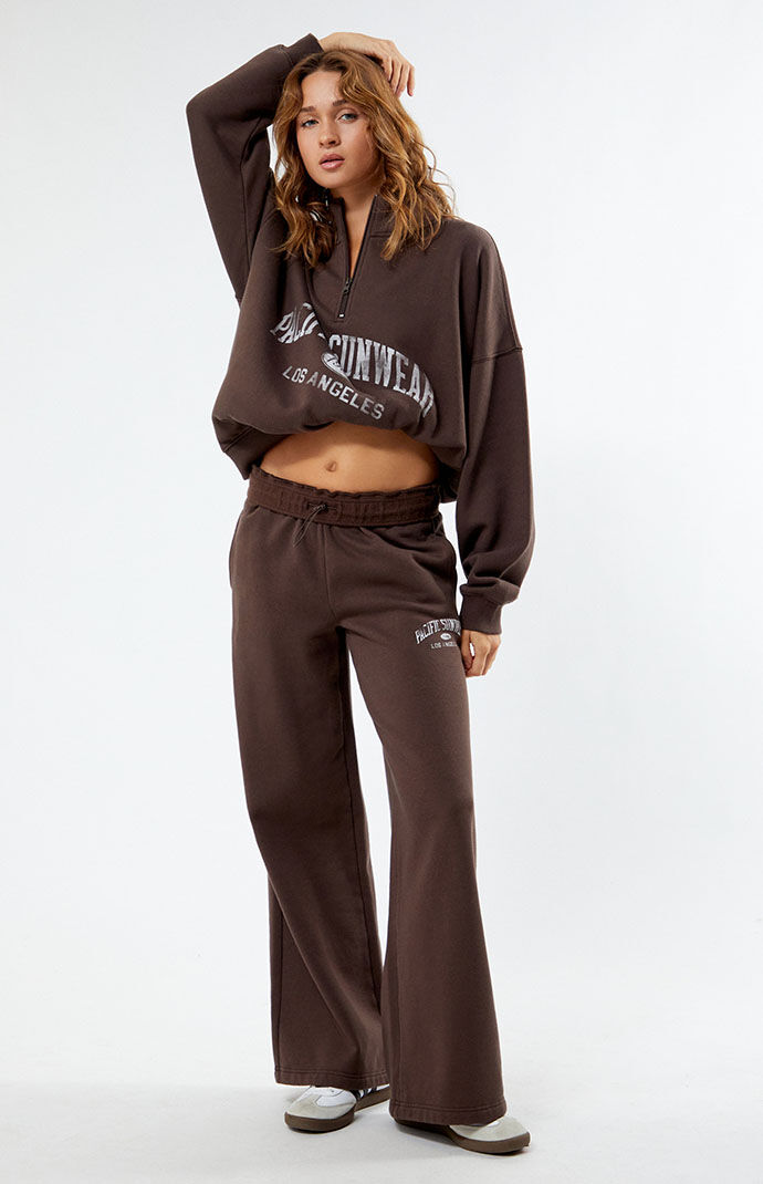 PacSun Pacific Sunwear Bungee Flare Sweatpants PacSun