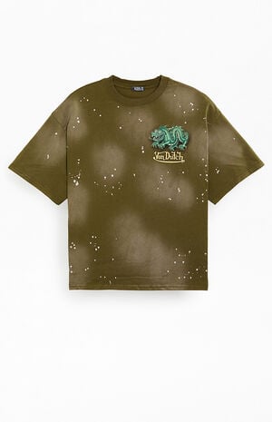 Dragon Paint Splatter Oversized T-Shirt image number 2