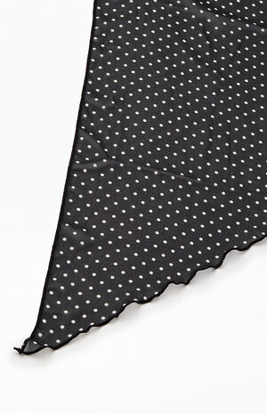 Black and White Polka Dot Scarf image number 3