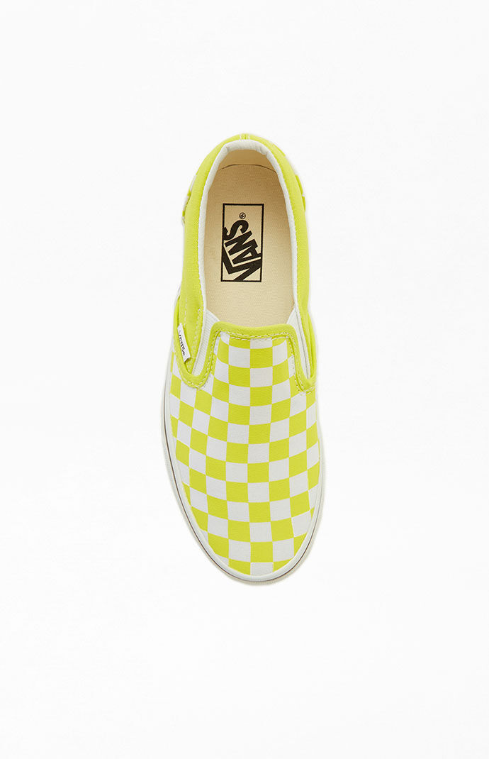 Yellow black checkered vans hot sale