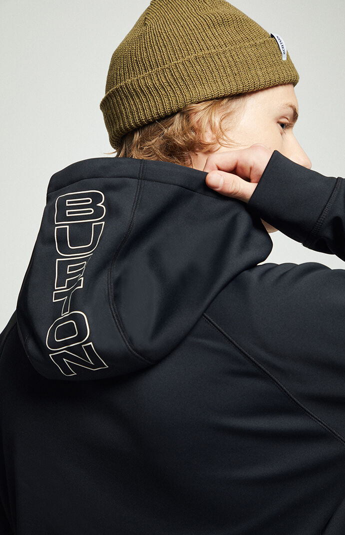 Black Crown Bonded Pullover Hoodie