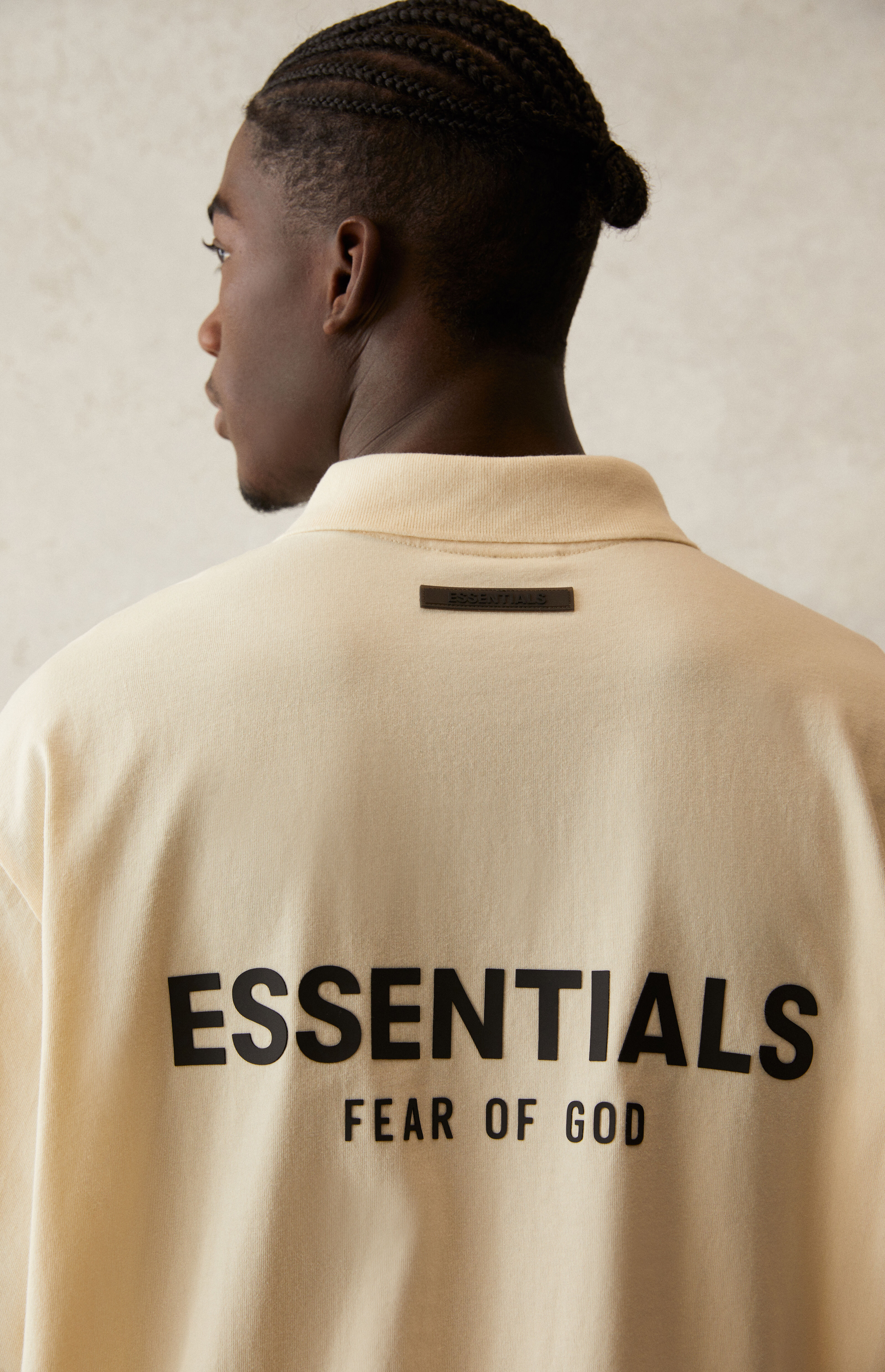 Essentials Cream Polo T-Shirt