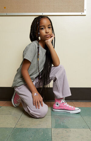 Lavender Wide Leg Jeans image number 2