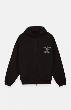 Black Heavy Fleece University Full Zip Hoodie
