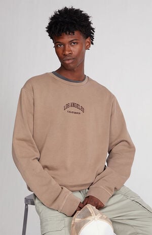 Pacsun Men's Los Angeles Embroidery Crew Neck Sweatshirt