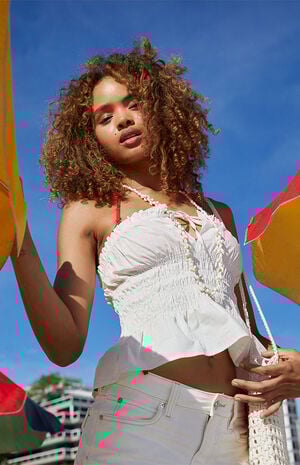 Quinn Ruched Babydoll Tube Top image number 1