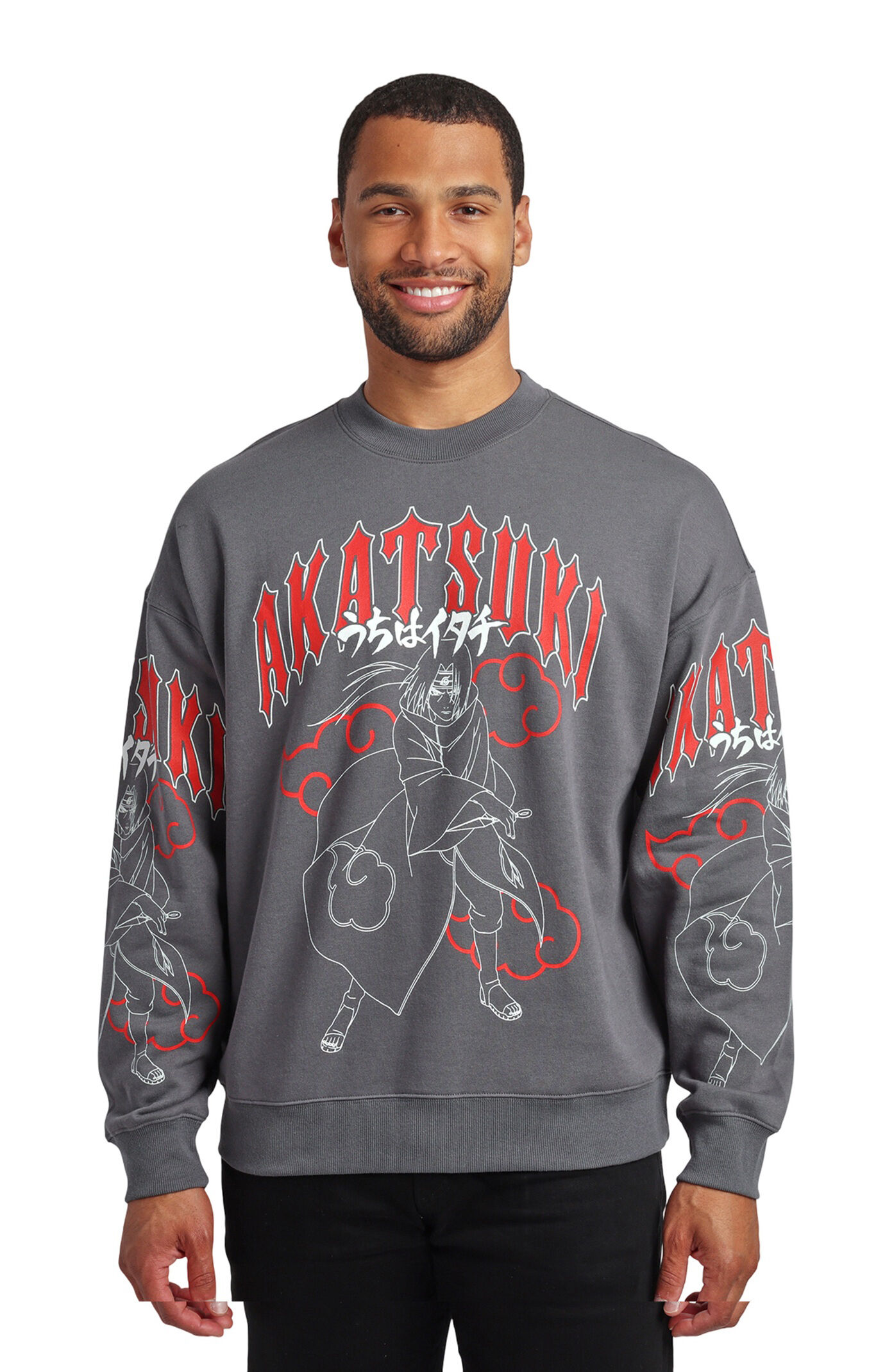 Naruto Akatsuki Kanji Crew Neck Sweatshirt | Pacsun