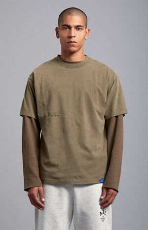 Green Vintage Wash Heavyweight Oversized T-Shirt image number 3