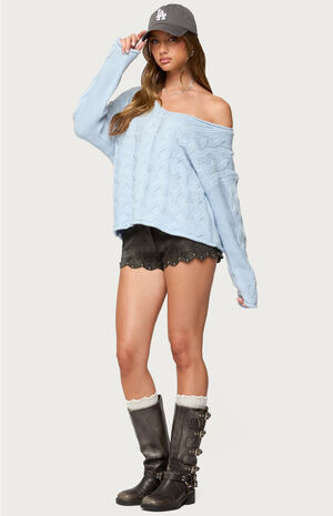 Zarina Studded Faux Suede Shorts image number 4