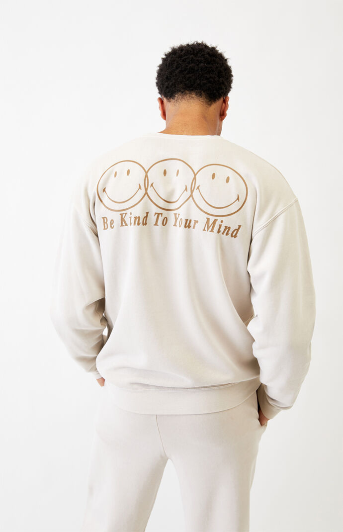 Smiley Self Care Crew Neck Sweatshirt