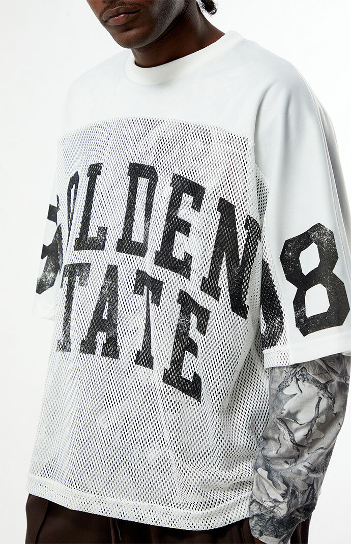 Pacsun Golden State Mesh Jersey 2fer Long Sleeve T-Shirt | Pacsun