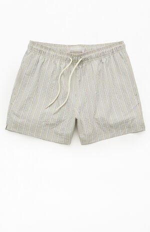 Sunset Striped Seersucker 4.5" Swim Trunks image number 1