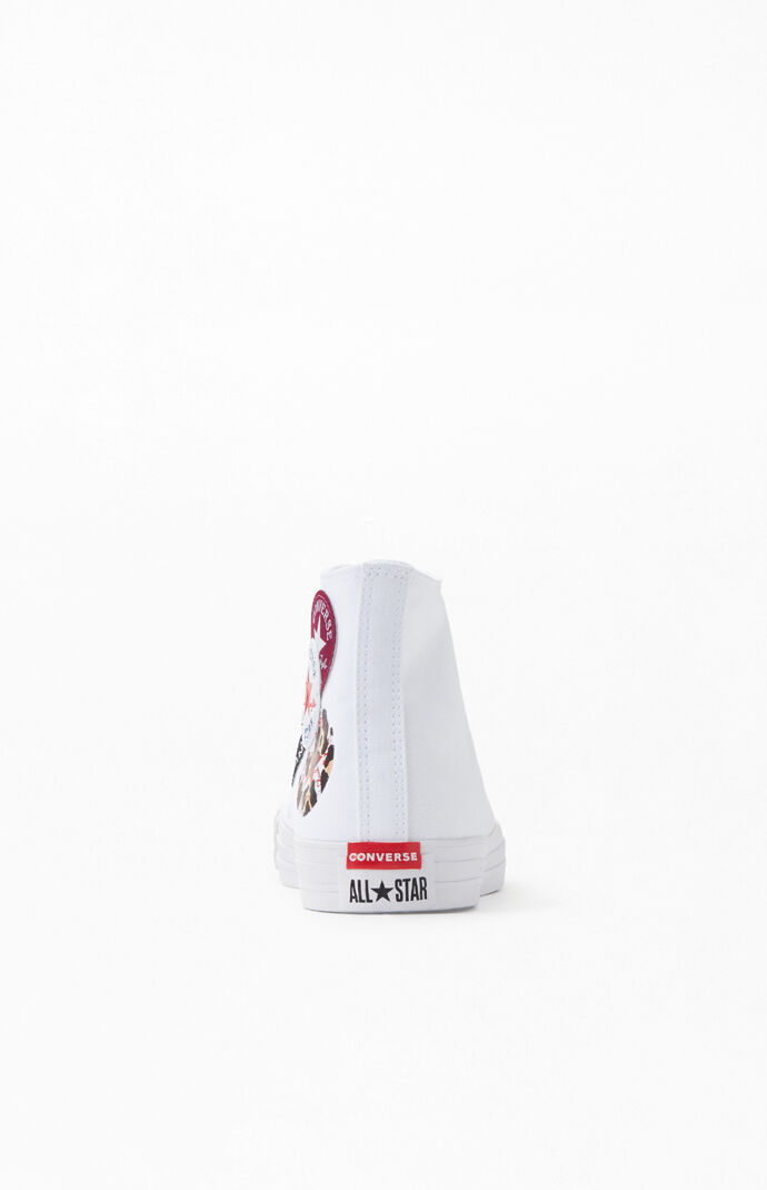 White Chuck Taylor All Star Multi Logo High Top Shoes