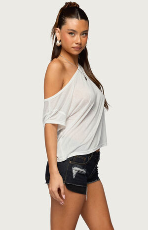 Amora Off Shoulder Sheer Top image number 2