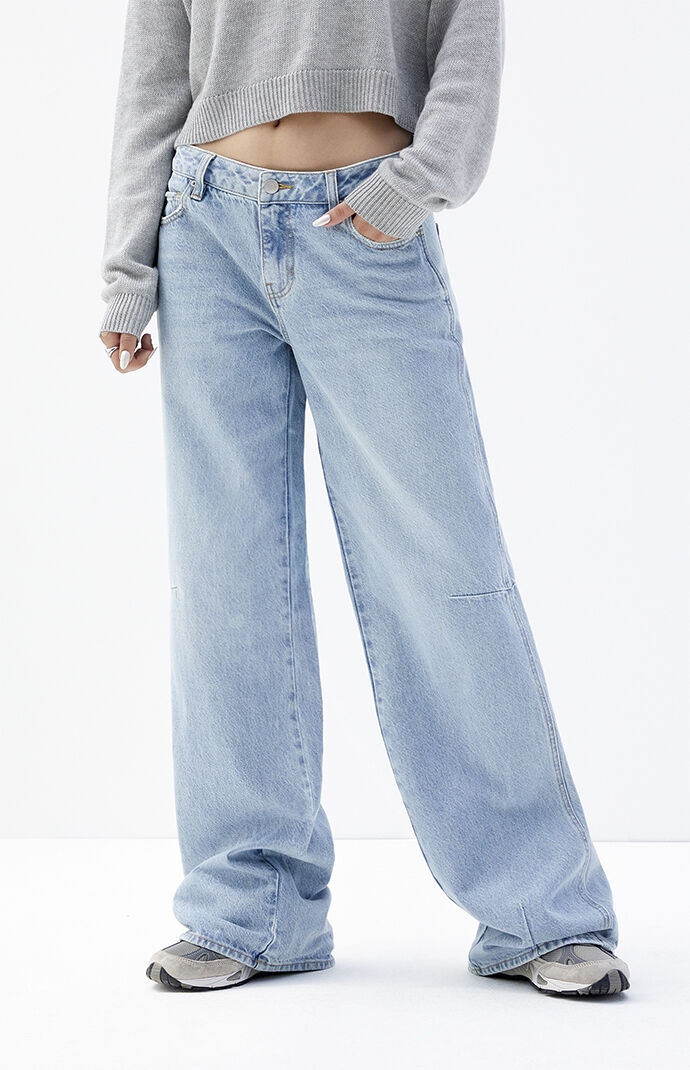 Pacsun Casey Light Indigo Seam Low Rise Baggy Jeans | Pacsun