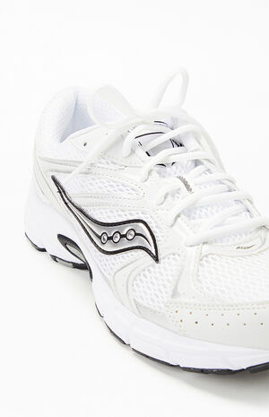 White & Silver Grid Ride Millennium Shoes image number 6