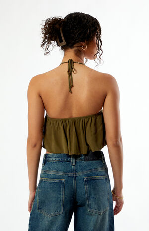 Flynn Ruffle Halter Tank Top image number 5