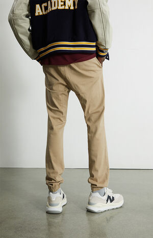 Khaki Slim Jogger Pants image number 4