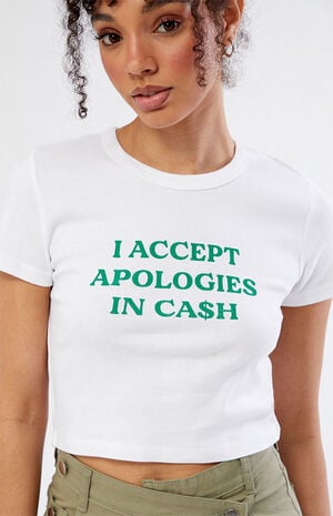 I Accept Apologies T-Shirt image number 2