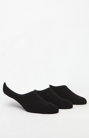 Three Pack Classic Black Super No-Show Socks image number 2