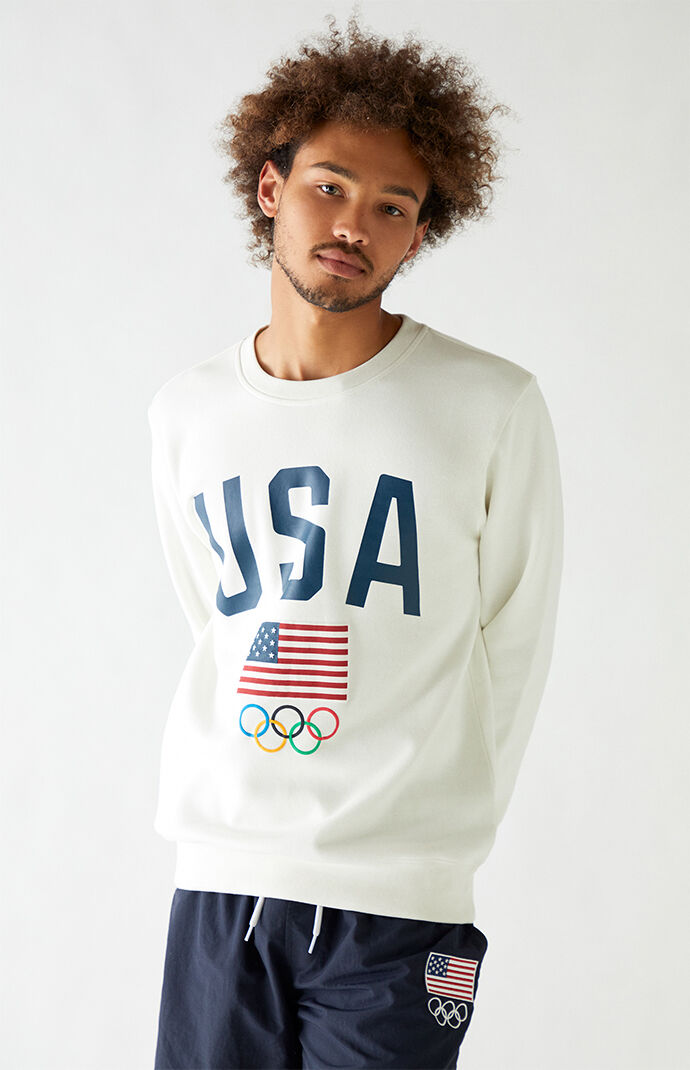 Team USA Flag Crew Neck Sweatshirt