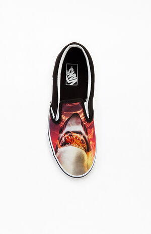 Kids Shark Sunset Classic Slip-On Shoes image number 5