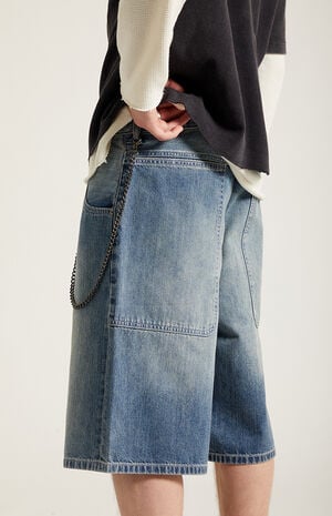 Austin&nbsp;Extreme Baggy Denim Shorts&nbsp;Chain&nbsp;Medium&nbsp;Blue image number 3