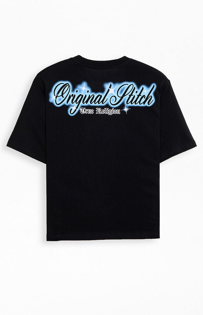 True Religion XL Crystal Logo Boxy T-Shirt
