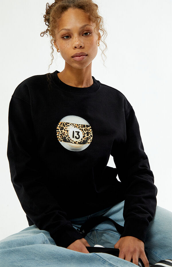 PS / LA Pool Ball Leopard Crew Neck Sweatshirt | PacSun