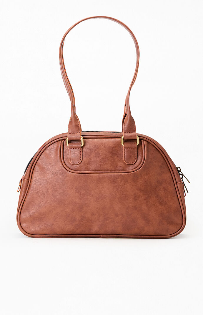 adidas Brown Faux Leather Airliner Shoulder Bag | Pacsun