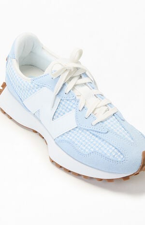 Women's Blue and White 327 Sneakers image number 6