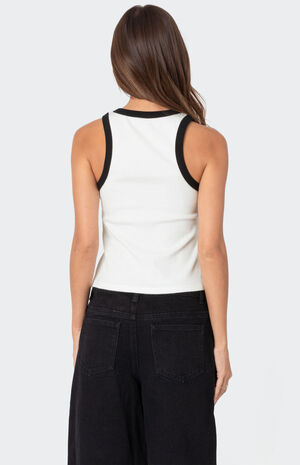 Wes Contrast Ribbed Tank Top image number 5