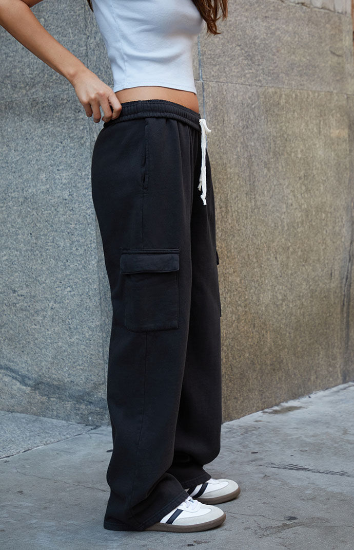 Cargo sweatpants hotsell black