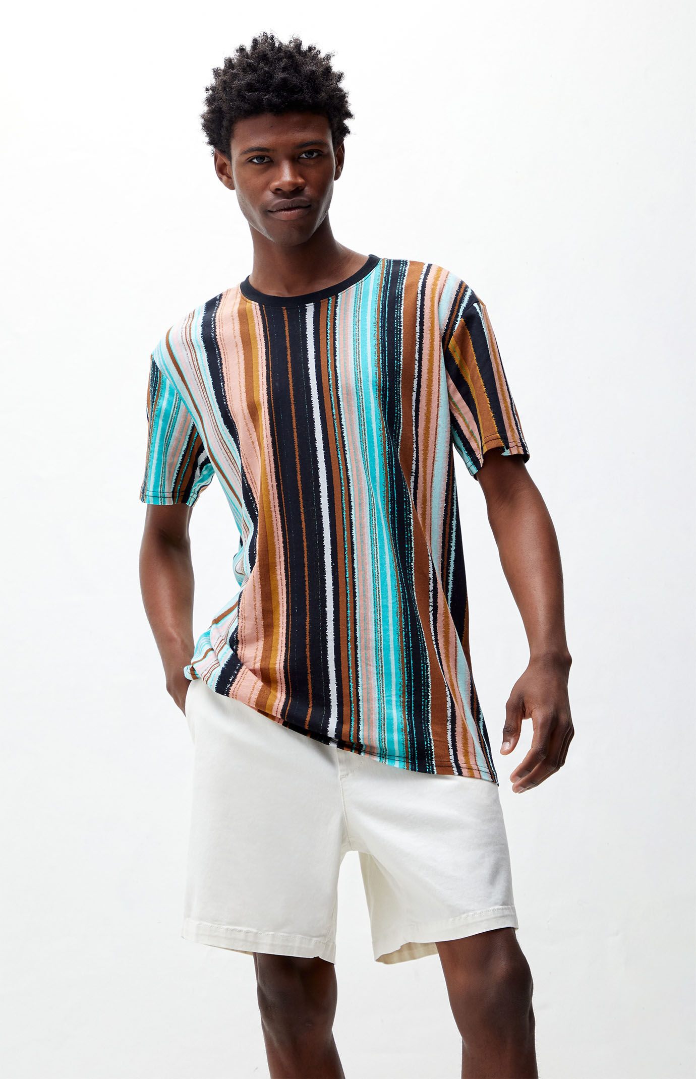 Vertical striped t shirt mens 2025