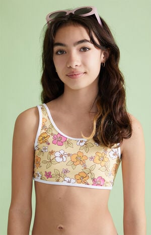 Hibiscus Cropped Bikini Top & Bikini Bottom Set image number 2