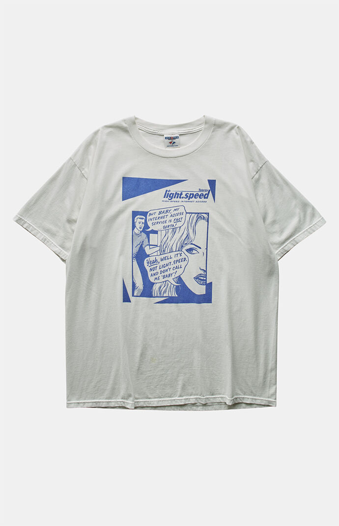 PS VINTAGE 2000s Light Speed Internet Graphic T-Shirt