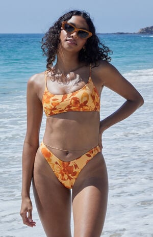 Floral California Tank Bikini Top image number 1