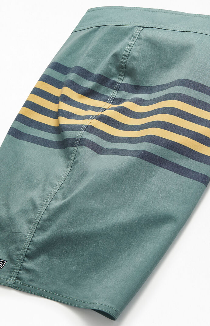 Green Barge Stripe 19" Boardshorts
