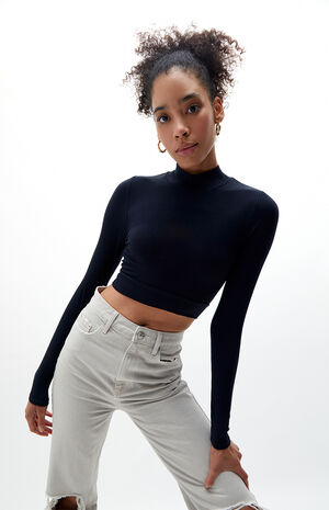 PacCares Tie Back Mock Neck Top | PacSun