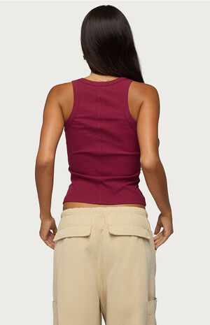 80 Stripey Ribbed Tank Top image number 3